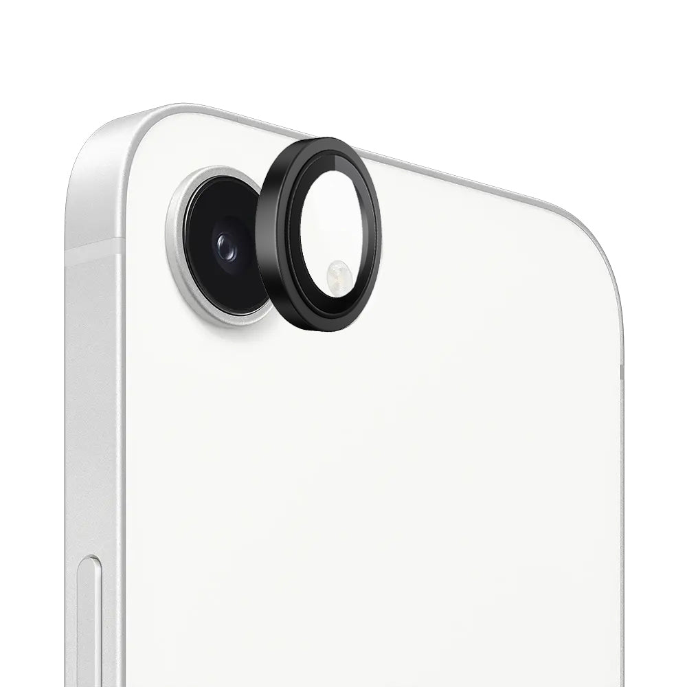 Zaštitna folija za stražnju kameru Blueo Metal Frame za Apple iPhone 17e / 16e, Kaljeno staklo, Crna