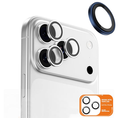 Zaštitna folija za stražnju kameru Blueo Metal Frame za Apple iPhone 17 Pro Max / 17 Pro, Kaljeno staklo, Plava