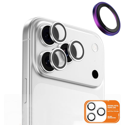 Zaštitna folija za stražnju kameru Blueo Metal Frame za Apple iPhone 17 Pro Max / 17 Pro, Kaljeno staklo, Višebojna