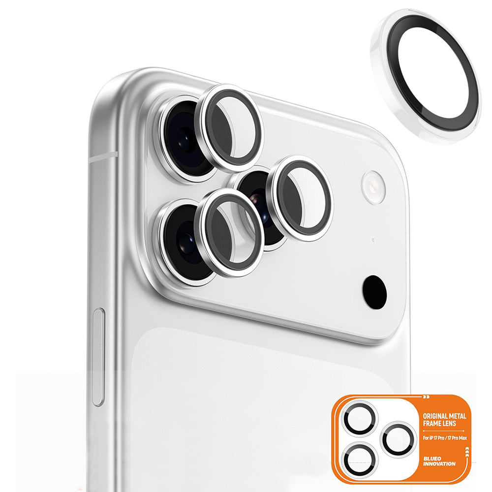 Zaštitna folija za stražnju kameru Blueo Metal Frame za Apple iPhone 17 Pro Max / 17 Pro, Kaljeno staklo, Prozirno