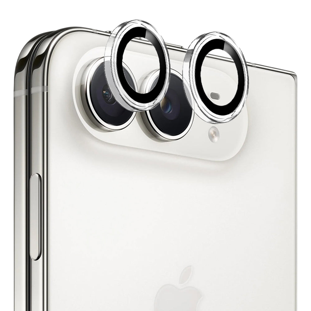 Blueo zaštitna folija za stražnju kameru s metalnim okvirom za Apple iPhone Duo, kaljeno staklo, prozirna