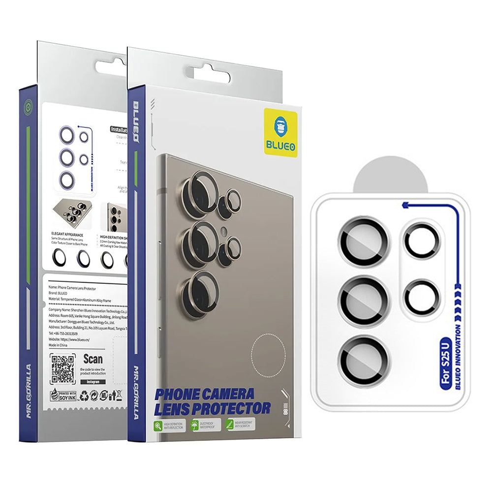 Folija za zaštitu stražnje kamere Blueo za Samsung Galaxy S26 Plus S947 / S26, Kaljeno staklo, Crna
