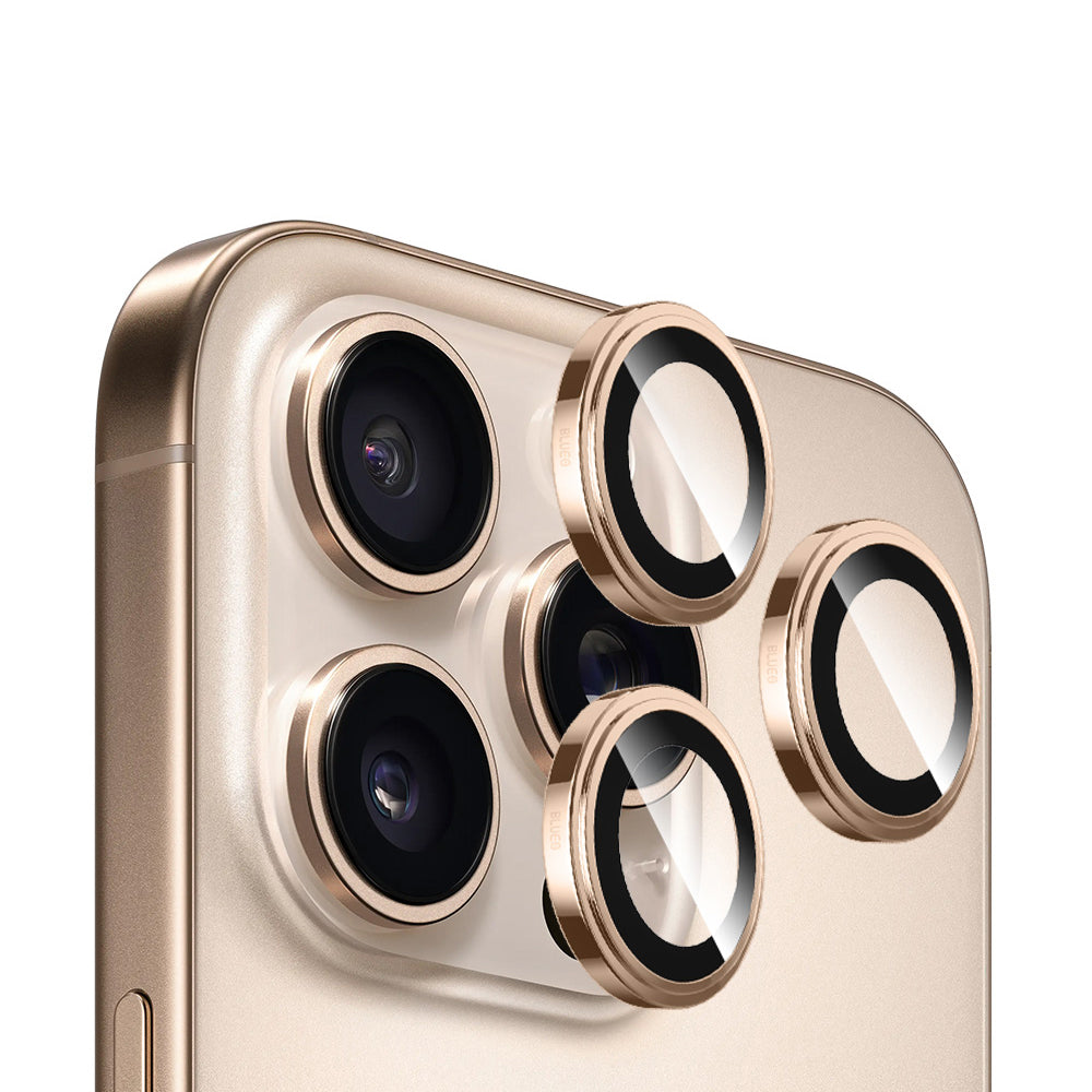 Zaštitna folija za stražnju kameru Blueo Sapphire Crystal za Apple iPhone 14 Pro Max / 14 Pro, Kaljeno staklo, Zlatna