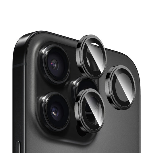 Zaštitna folija za stražnju kameru Blueo Sapphire Crystal za Apple iPhone 16 Pro Max / 16 Pro, kaljeno staklo, crna