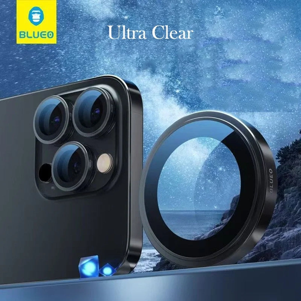 Zaštitna folija za stražnju kameru Blueo Sapphire Crystal za Apple iPhone 16 Pro Max / 16 Pro, kaljeno staklo, crna