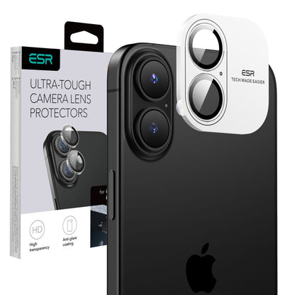 Zaštitna folija za stražnju kameru ESR Armorite za Apple iPhone 17 / 16 Plus / 16, Kaljeno staklo, Prozirna