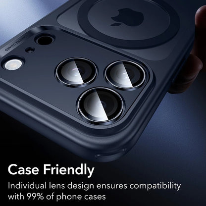 Zaštitna folija za stražnju kameru ESR Armorite za Apple iPhone 17 Pro Max / 17 Pro / 16 Pro Max / 16 Pro, Kaljeno staklo, Plava