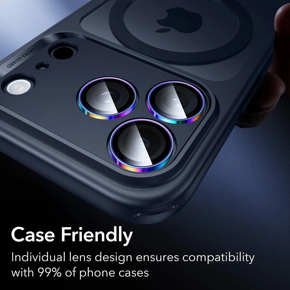 Zaštitna folija za stražnju kameru ESR Armorite za Apple iPhone 17 Pro Max / 17 Pro / 16 Pro Max / 16 Pro, Kaljeno staklo, Višebojna