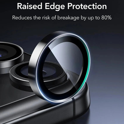 Zaštitna folija za stražnju kameru ESR Armorite za Apple iPhone 17 Pro Max, Kaljeno staklo, Set od 2 komada, Crna