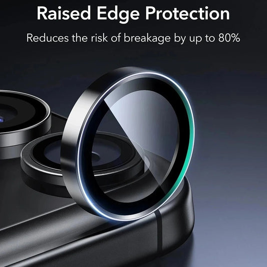 Zaštitna folija za stražnju kameru ESR Armorite za Apple iPhone 17 Pro Max, Kaljeno staklo, Set od 2 komada, Crna