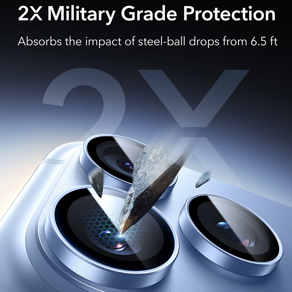 Zaštitna folija za stražnju kameru ESR Armorite za Apple iPhone 18 Pro / 18 Pro max, Kaljeno staklo, Plava