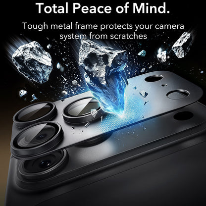 Zaštitna folija za stražnju kameru ESR Armorite Pro za Apple iPhone 18 Pro Max, kaljeno staklo, crna