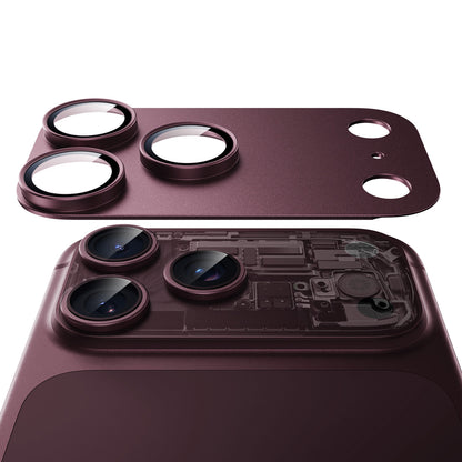 Zaštitna folija za stražnju kameru ESR Armorite Pro za Apple iPhone 18 Pro Max, Kaljeno staklo, Tamno bordo