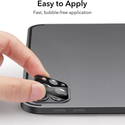 Zaštitna folija za stražnju kameru ESR za Apple iPad Pro 13 (2024) / Pro 11 (2022) / Pro 12.9 (2022), Kaljeno staklo, Set od 2 komada, Crna