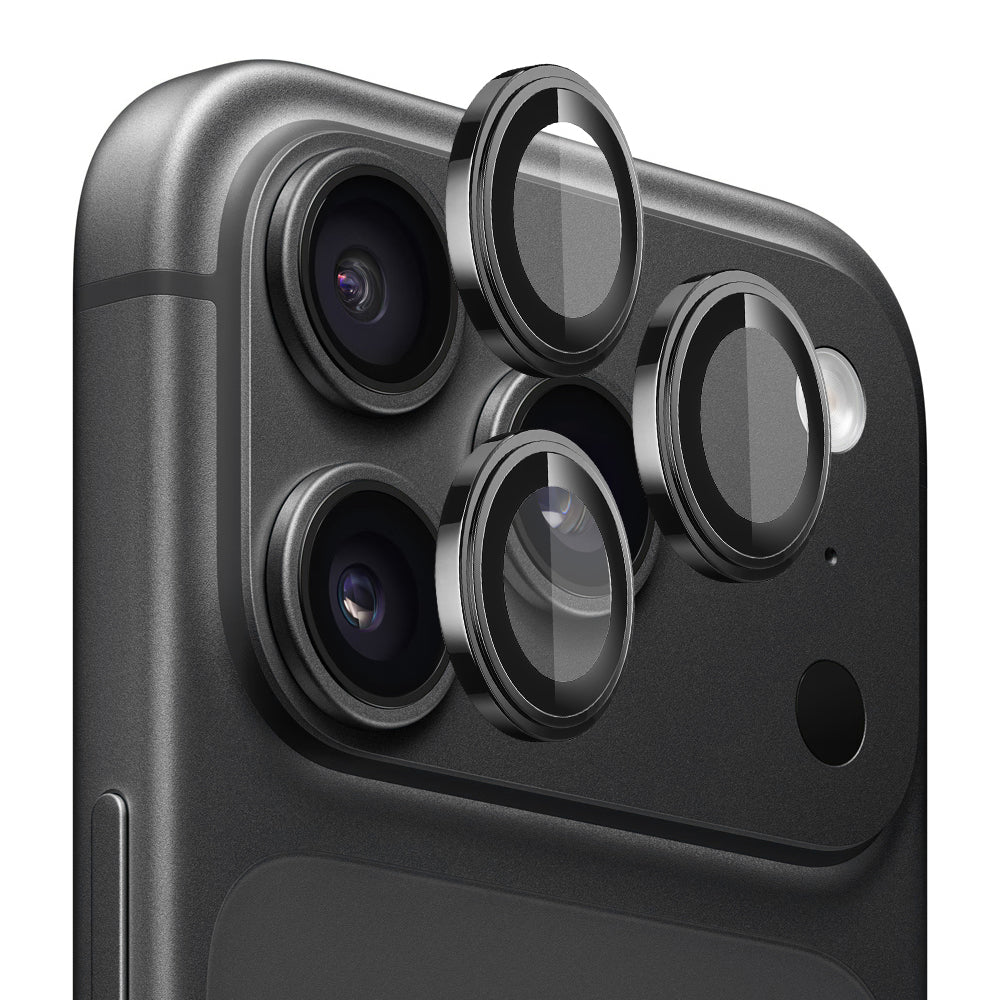 Zaštitna folija za stražnju kameru Lito S+ za Apple iPhone 18 Pro / 18 Pro Max, Kaljeno staklo, Crna