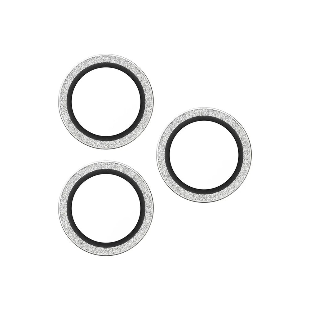 Zaštitna folija za stražnju kameru PanzerGlass Hoops Glitter za Apple iPhone 17 Pro Max / 17 Pro / 16 Pro Max / 16 Pro, Kaljeno staklo, Srebrna