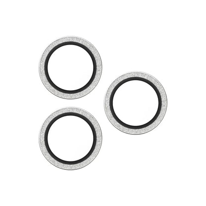 Zaštitna folija za stražnju kameru PanzerGlass Hoops Glitter za Apple iPhone 17 Pro Max / 17 Pro / 16 Pro Max / 16 Pro, Kaljeno staklo, Srebrna