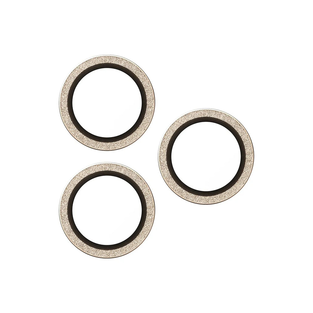 Zaštitna folija za stražnju kameru PanzerGlass Hoops Glitter za Apple iPhone 17 Pro Max / 17 Pro / 16 Pro Max / 16 Pro, Kaljeno staklo, Zlatna