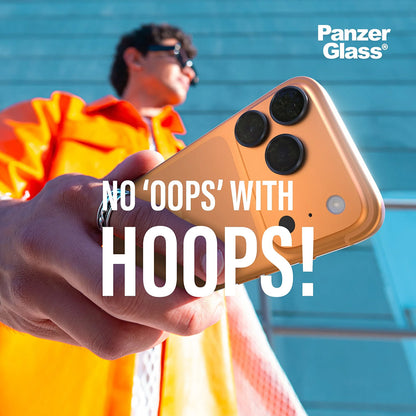 Zaštitna folija za stražnju kameru PanzerGlass Hoops za Apple iPhone 17 Pro, Kaljeno staklo, Prozirno
