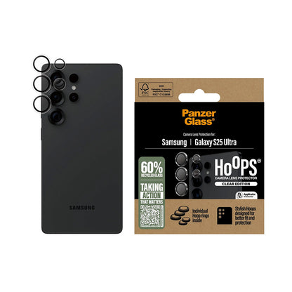 Zaštitna folija za stražnju kameru PanzerGlass Hoops za Samsung Galaxy S25 Ultra S938, Kaljeno staklo, Prozirna