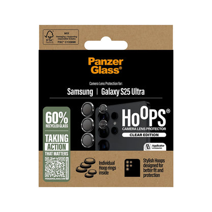 Zaštitna folija za stražnju kameru PanzerGlass Hoops za Samsung Galaxy S25 Ultra S938, Kaljeno staklo, Prozirna