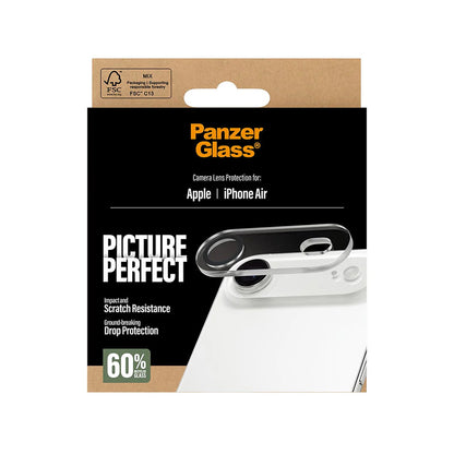 Zaštitna folija za stražnju kameru PanzerGlass PicturePerfect za Apple iPhone 17 Air, Kaljeno staklo, Prozirno