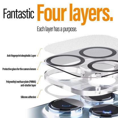 Zaštitna folija za stražnju kameru PanzerGlass PicturePerfect za Apple iPhone 17 Pro, Kaljeno staklo, Prozirno