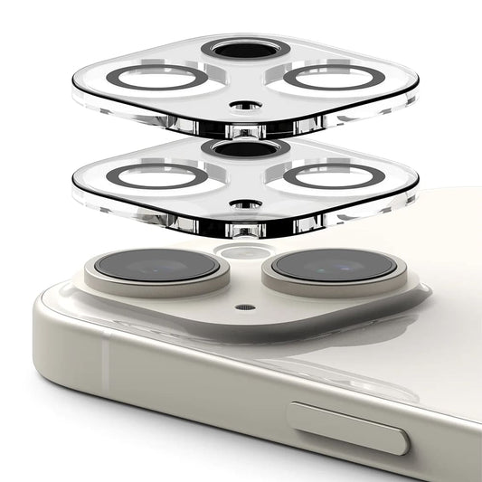 Zaštitna folija za stražnju kameru Ringke za Apple iPhone 15 Plus / 15, Kaljeno staklo, Set od 2 komada, Prozirna