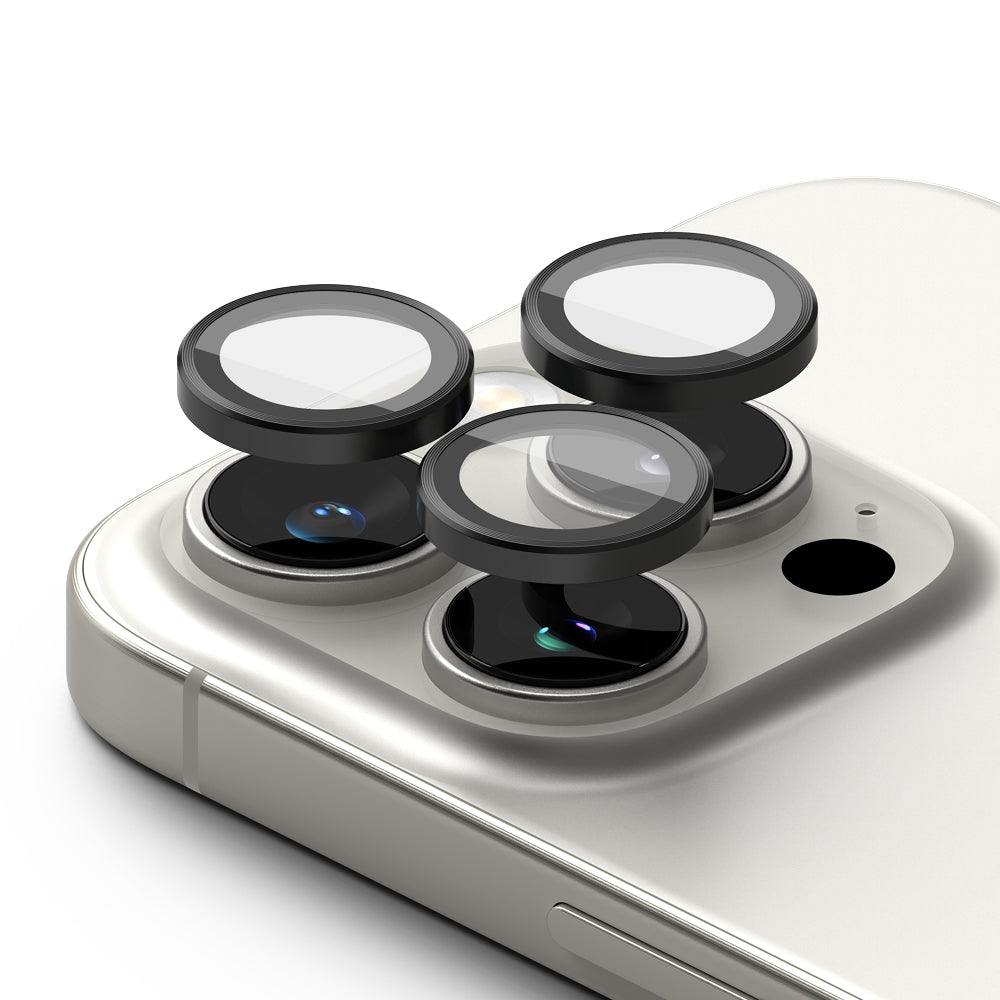 Zaštitna folija za stražnju kameru Ringke za Apple iPhone 16 Pro Max / 16 Pro, Kaljeno staklo, Set od 2 komada, Crna