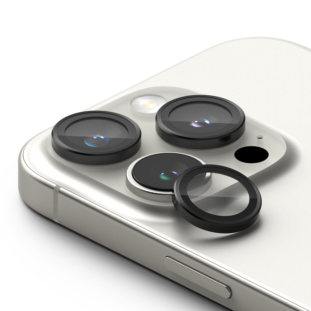 Zaštitna folija za stražnju kameru Ringke za Apple iPhone 16 Pro Max / 16 Pro, Kaljeno staklo, Set od 2 komada, Crna