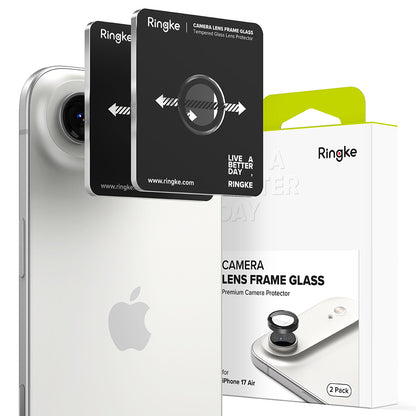 Zaštitna folija Ringke za stražnju kameru Apple iPhone 17 Air, Kaljeno staklo, Crna