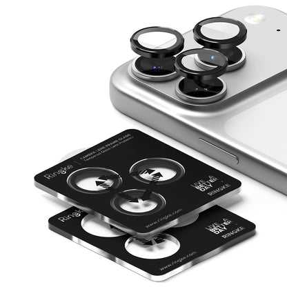 Zaštitna folija za stražnju kameru Ringke za Apple iPhone 17 Pro Max / 17 Pro, Kaljeno staklo, Crna