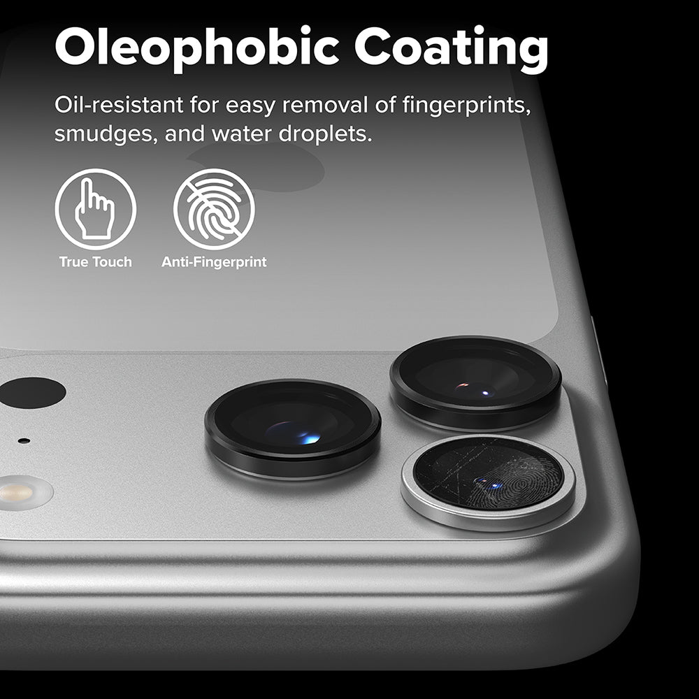 Zaštitna folija za stražnju kameru Ringke za Apple iPhone 17 Pro Max / 17 Pro, Kaljeno staklo, Crna