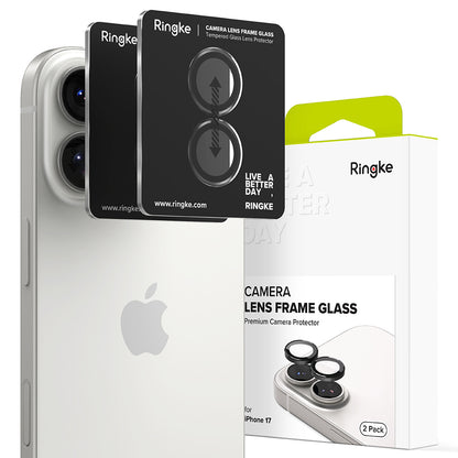Zaštitna folija za stražnju kameru Ringke za Apple iPhone 17, Kaljeno staklo, Crna