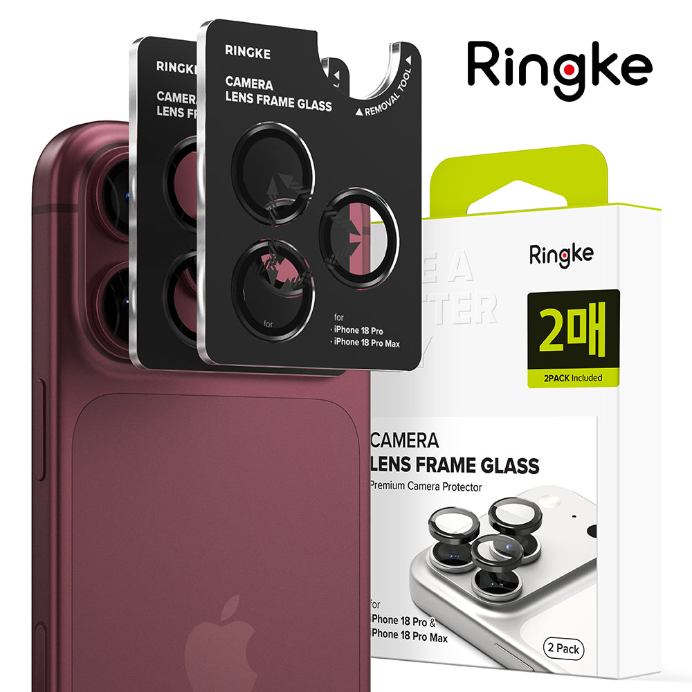 Zaštitna folija za stražnju kameru Ringke za Apple iPhone 18 Pro / 18 Pro Max, Kaljeno staklo, Set od 2 komada, Prozirna