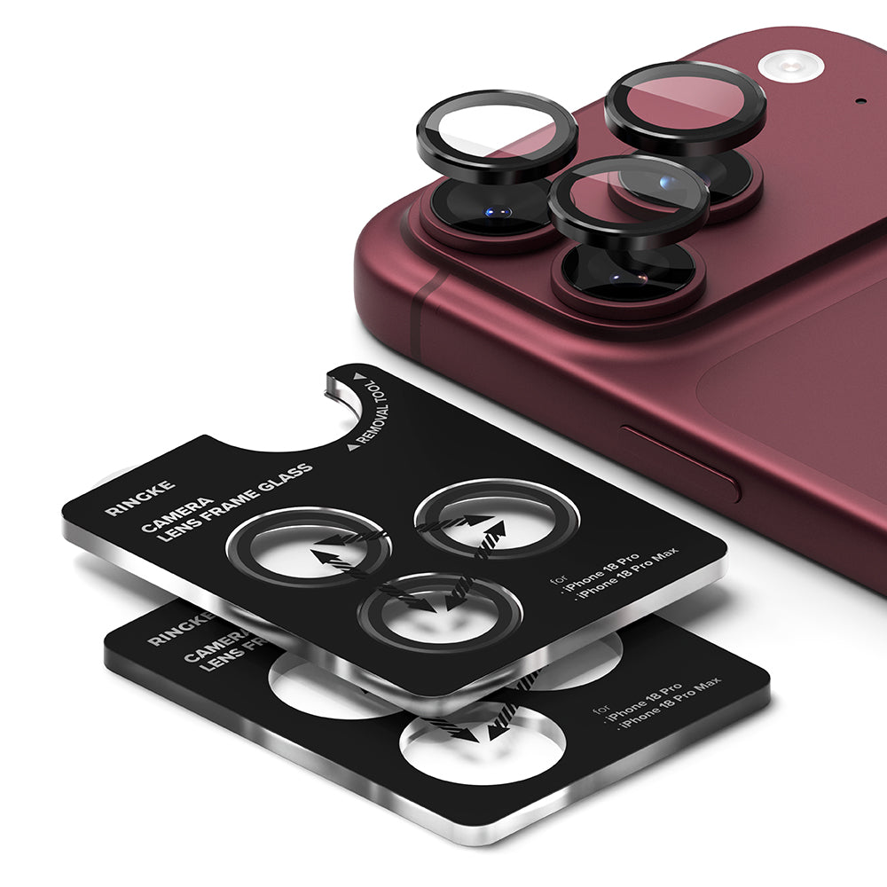 Zaštitna folija za stražnju kameru Ringke za Apple iPhone 18 Pro / 18 Pro Max, Kaljeno staklo, Set od 2 komada, Prozirna
