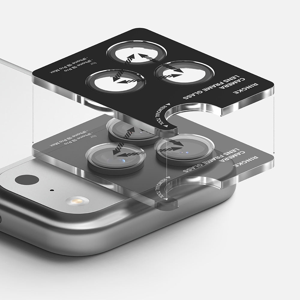 Zaštitna folija za stražnju kameru Ringke za Apple iPhone 18 Pro / 18 Pro Max, Kaljeno staklo, Set od 2 komada, Prozirna