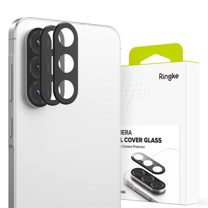 Zaštitna folija za stražnju kameru Ringke za Samsung Galaxy A56 A566, Kaljeno staklo, Set od 2 komada, Crna