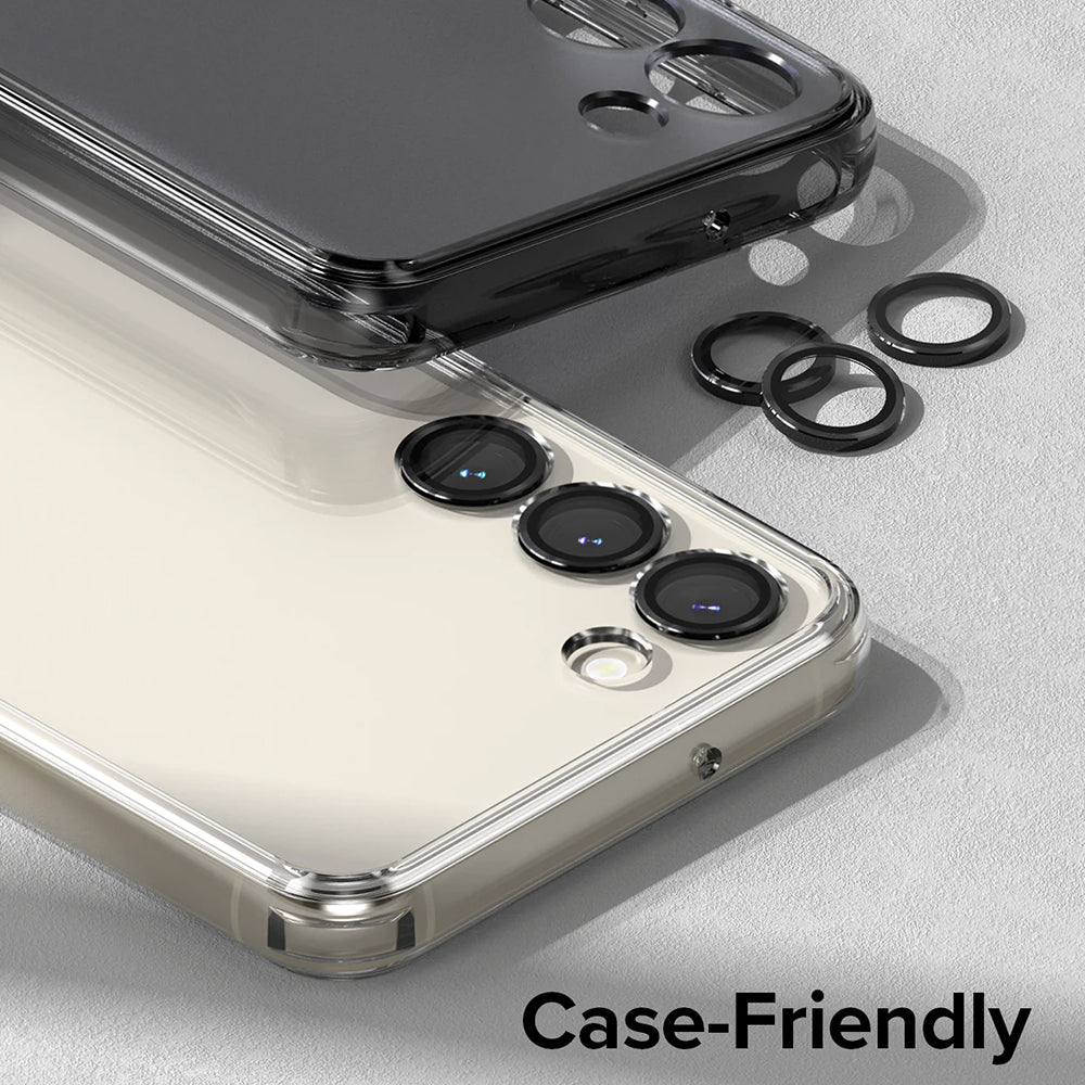 Folija za zaštitu stražnje kamere Ringke za Samsung Galaxy S23+ S916 / S23 S911, Kaljeno staklo, Crna