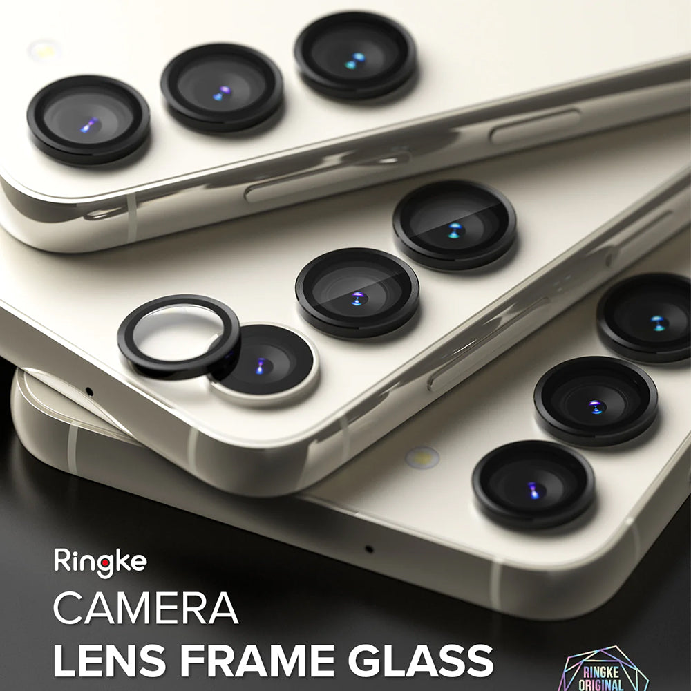 Folija za zaštitu stražnje kamere Ringke za Samsung Galaxy S23+ S916 / S23 S911, Kaljeno staklo, Crna