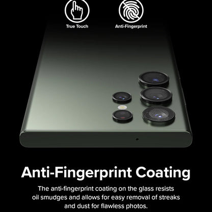 Zaštitna folija za stražnju kameru Ringke za Samsung Galaxy S23 Ultra S918, Kaljeno staklo, Crna
