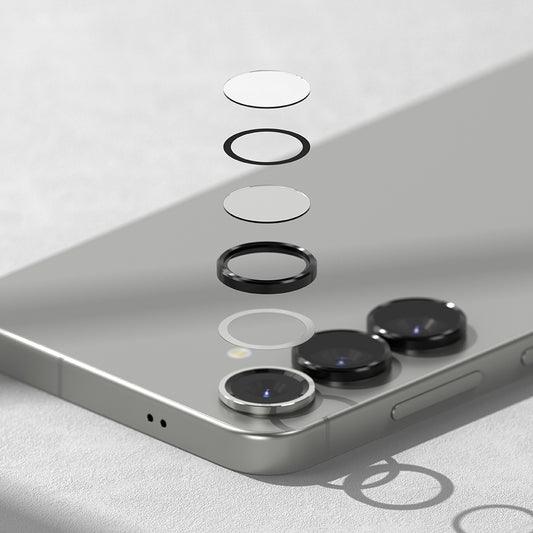 Zaštitna folija za stražnju kameru Ringke za Samsung Galaxy S25 S931, Kaljeno staklo, Crna