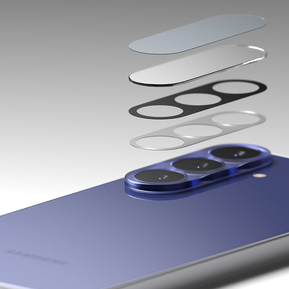 Zaštitna folija za stražnju kameru Ringke za Samsung Galaxy S26 FE S741, Kaljeno staklo, Set od 2 komada, Crna