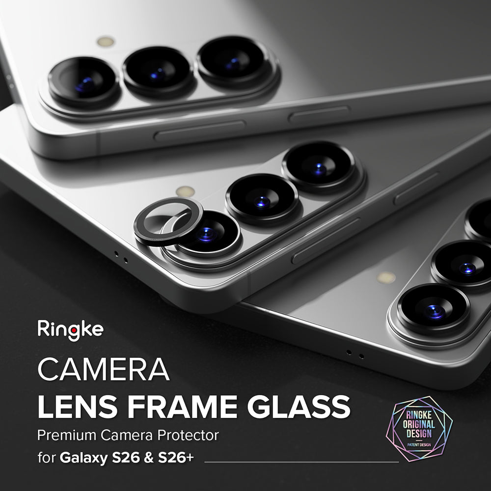 Zaštitna folija za stražnju kameru Ringke za Samsung Galaxy S26 Plus S947 / S26, Kaljeno staklo, Set od 2 komada, Crna