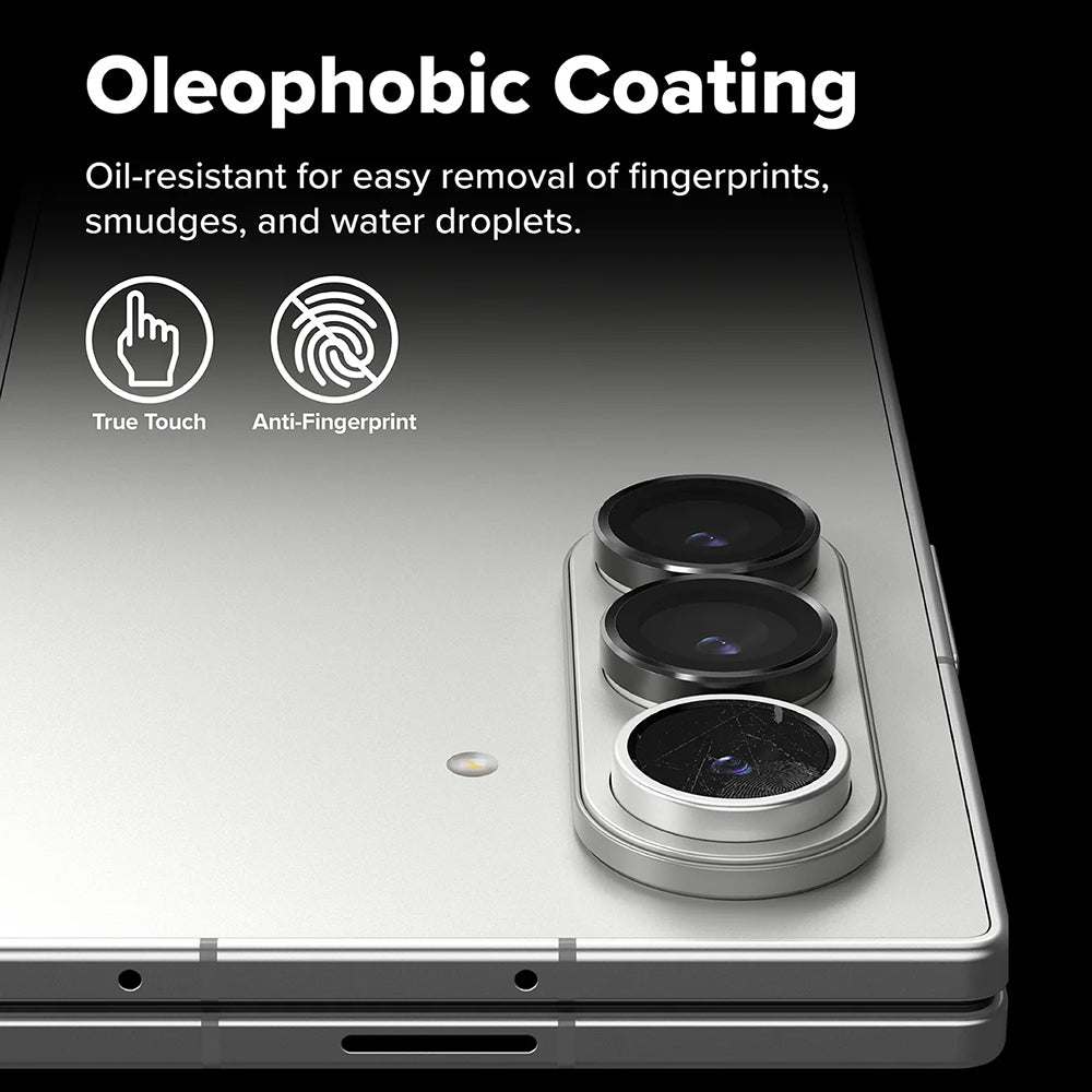 Zaštitna folija za stražnju kameru Ringke za Samsung Galaxy Z Fold7 F966, Kaljeno staklo, Set od 2 komada, Crna