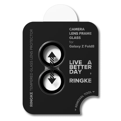 Zaštitna folija za stražnju kameru Ringke za Samsung Galaxy Z Fold8 F971, kaljeno staklo, set od 2 komada, crna