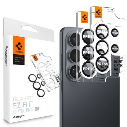 Zaštitna folija za stražnju kameru Spigen GlastR EZ FIT Optik Pro HD za Samsung Galaxy S26 Ultra S948, Kaljeno staklo, Set od 2 komada, Crna