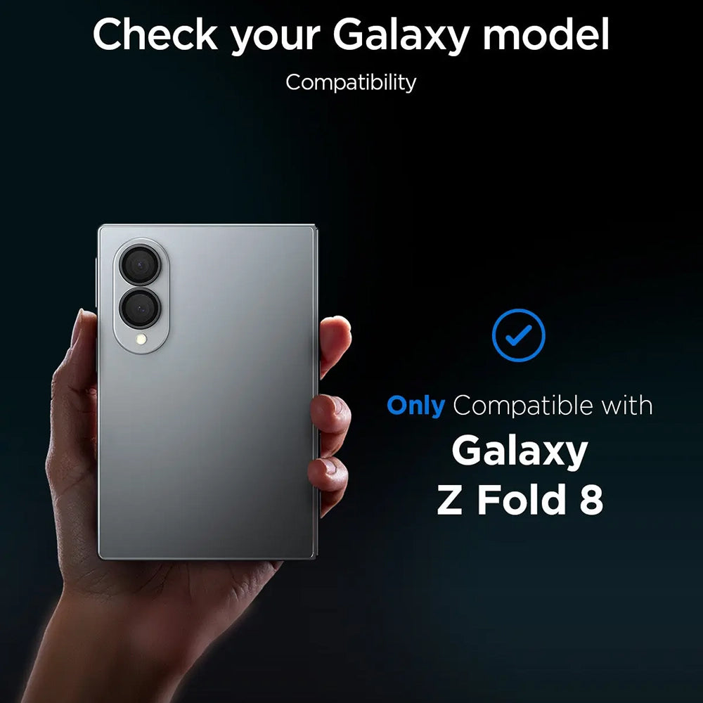 Zaštitna folija za stražnju kameru Spigen GlastR EZ FIT Optik Pro HD za Samsung Galaxy Z Fold8 F971, Kaljeno staklo, Set od 2 komada, Crna AGL11944