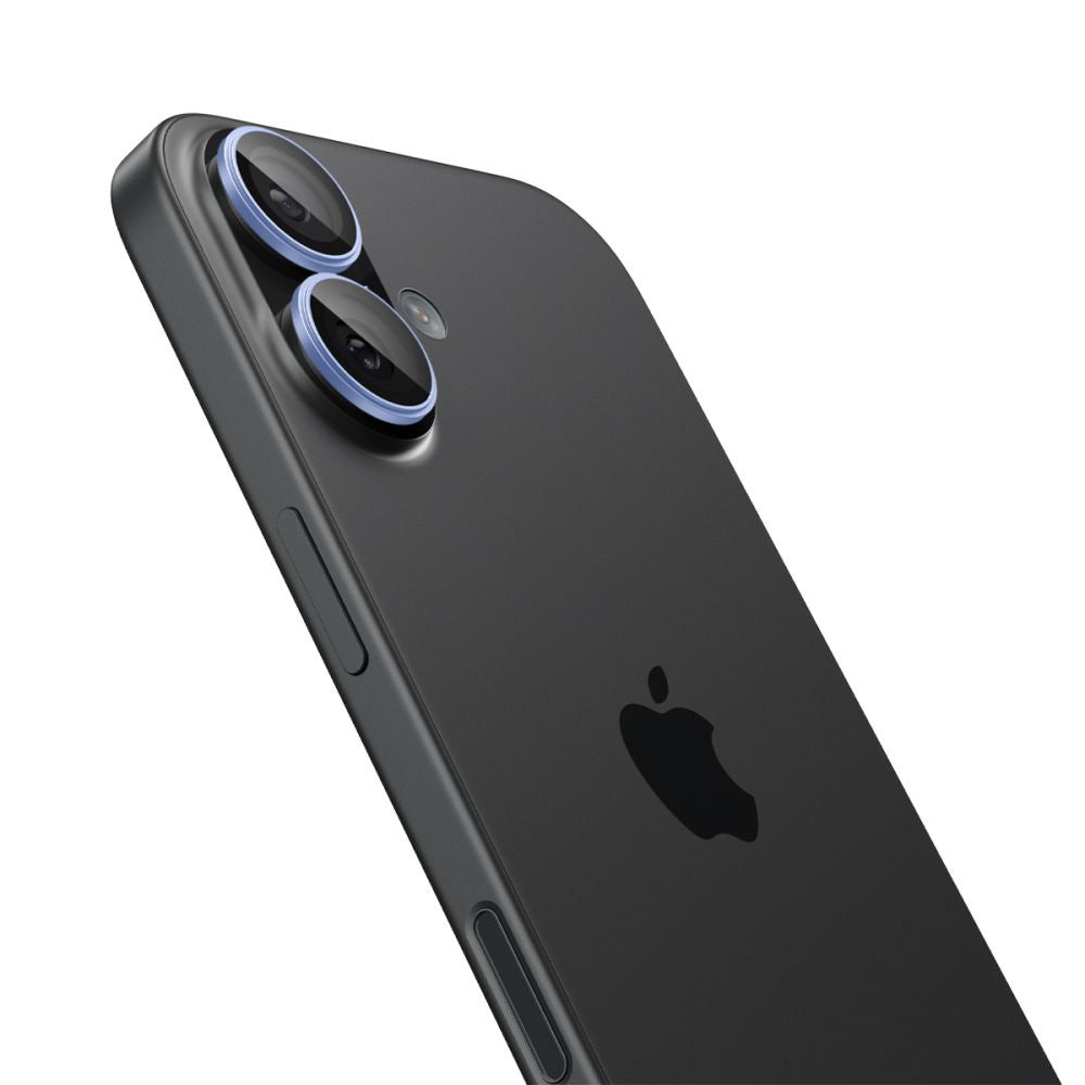 Zaštitna folija za stražnju kameru Spigen GlastR EZ FIT Optik Pro za Apple iPhone 17 / 16 Plus / 16, Kaljeno staklo, Set od 2 komada, Plava