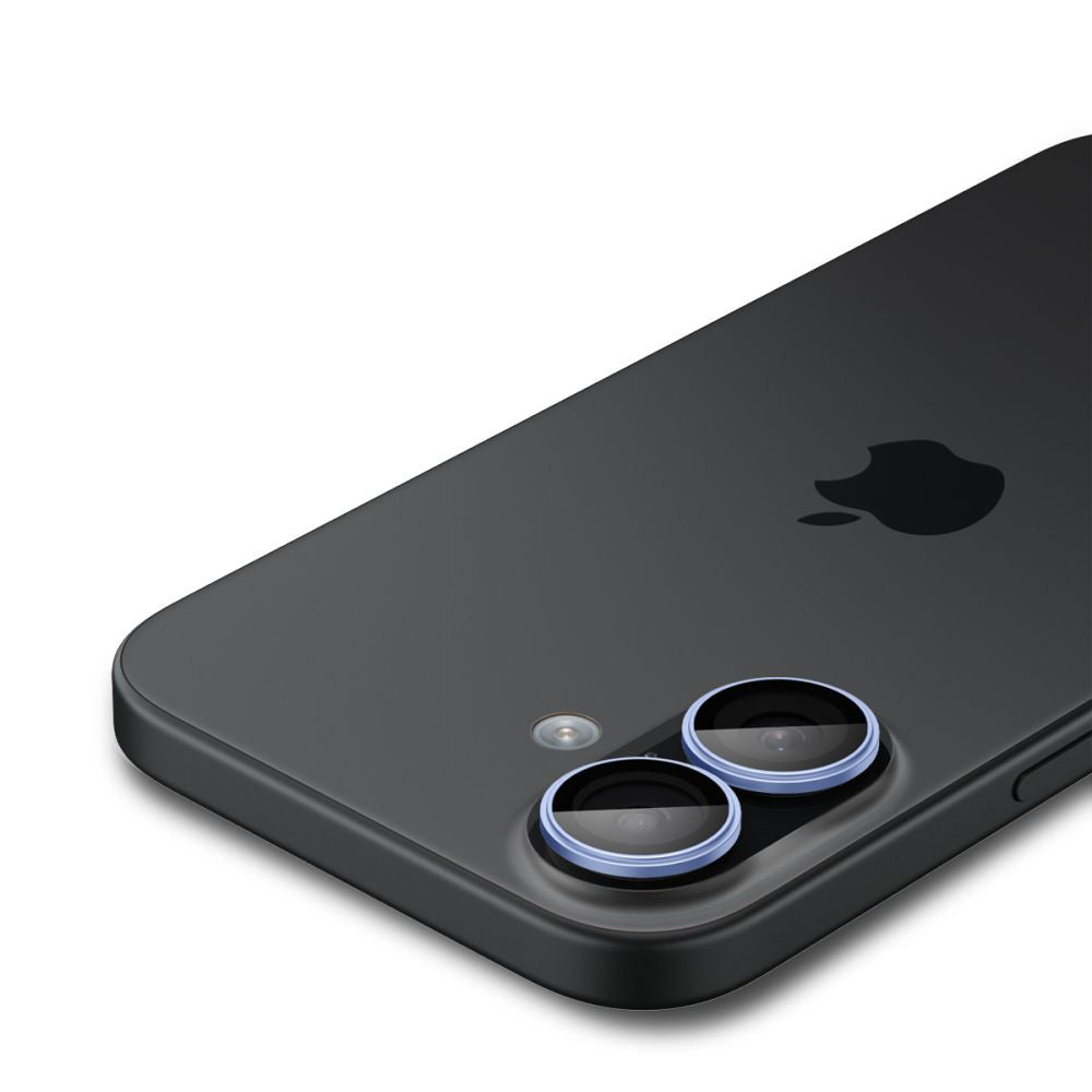 Zaštitna folija za stražnju kameru Spigen GlastR EZ FIT Optik Pro za Apple iPhone 17 / 16 Plus / 16, Kaljeno staklo, Set od 2 komada, Plava